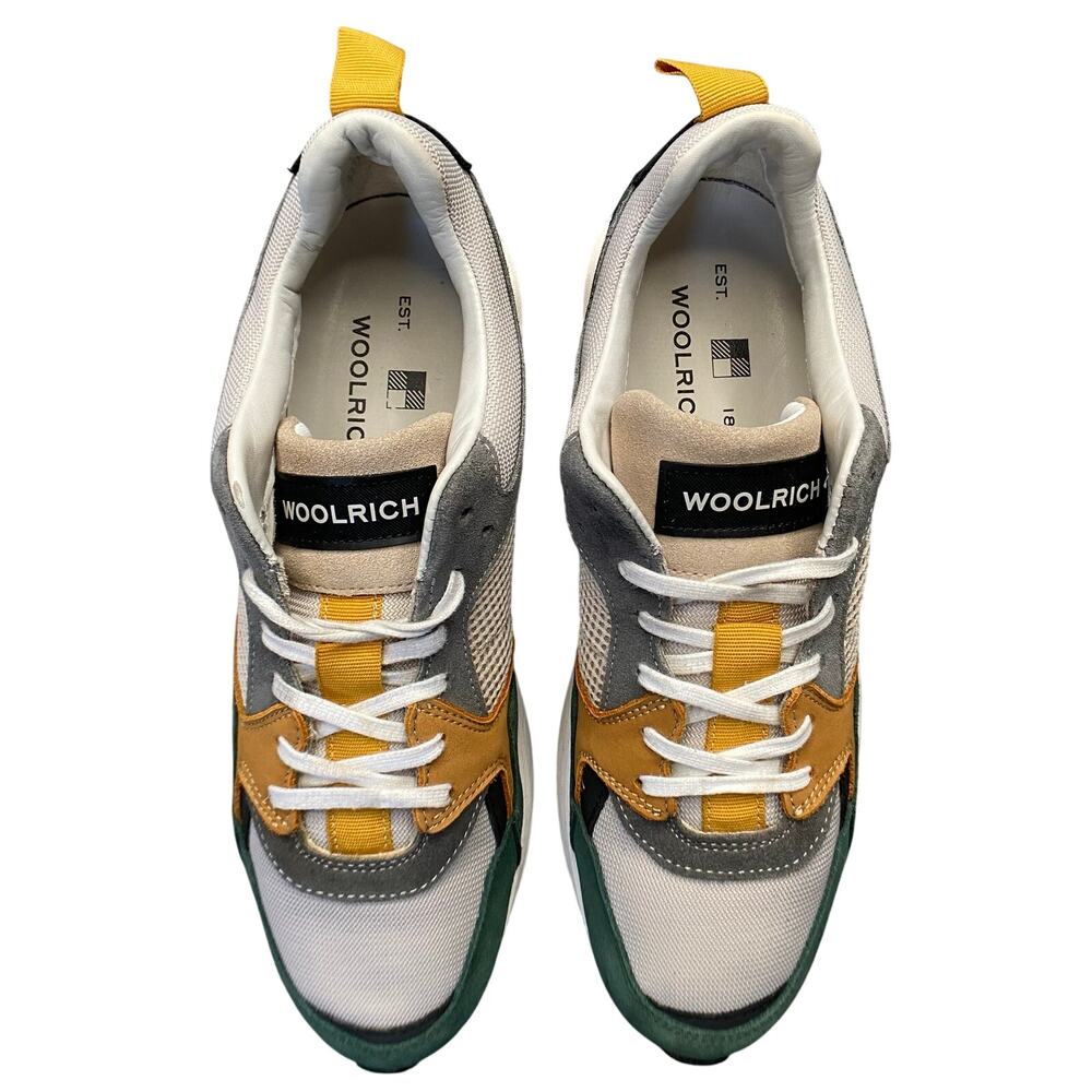 Woolrich Sneakers Men Sz 9 White Green Gravel Vibram